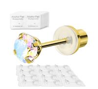 Orecchini Sterili per Piercing Pistola WARRIOR Monouso orecchini maker con tamponi alcolici semplice da usare a casa Adatto donna uomo per orecchio e helix 12 pz