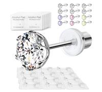 Orecchini Sterili per Piercing Pistola WARRIOR Monouso orecchini maker con tamponi alcolici semplice da usare a casa Adatto donna uomo per orecchio e helix 12 pz colori mix