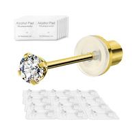 Orecchini Sterili per Piercing Pistola WARRIOR Monouso orecchini maker con tamponi alcolici semplice da usare a casa Adatto donna uomo per orecchio e helix 12 pz