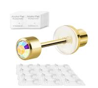 Orecchini Sterili per Piercing Pistola WARRIOR Monouso orecchini maker con tamponi alcolici semplice da usare a casa Adatto donna uomo per orecchio e helix 12 pz