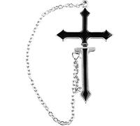 Orecchini Stud Crystal Pearl Set di 1 orecchini unisex Punk Cross Drop Long Chain Stud Orecchino Piercing per ragazze donne e uomini trattati