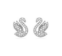 Orecchini 'Swan stud earrings' Donna Swarovski One Size argento / trasparente