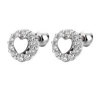 Orecchini Teschio Argento 925 Amore Filettato Orecchini Femminile Personalità Orecchio Chiodo Semplice Vento Cento Con Orecchio Gioielli Femminili Post Cerchi, Taglia unica, Rame, Nessuna pietra
