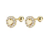 Orecchini Teschio Argento 925 Amore Filettato Orecchini Femminile Personalità Orecchio Chiodo Semplice Vento Cento Con Orecchio Gioielli Femminili Post Cerchi, Taglia unica, Rame, Nessuna pietra