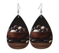 Orecchini Thousand-Year Egg Patterned Orecchini In Pelle Penzolare Leggera Orecchino In Pelle Per Appuntamenti Cosplay Ragazze