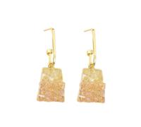 Orecchini trapezoidali a gradiente, orecchini a ciondolo quadrato, accessori artistici vintage, adatti per le donne che si recano e si datano su base giornaliera