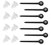 Orecchini trasparenti per lo sport, 400 orecchini in plastica da 18 g per orecchie sensibili, orecchini trasparenti per lavorare con pali in plastica solida e chiusure in gomma morbida in 2 scatole