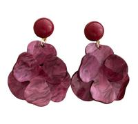 Orecchini unici a forma di fiore alla moda in lega di resina texture adatti occasioni formali casual orecchini pendenti in resina accessori per orecchie alla moda, One Size, Metallo come descritto