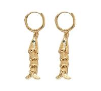 Orecchini unici a forma di pesce che simboleggiano vigore e agilità, robusti anelli pendenti in rame per un uso confortevole e resistente alle allergie, Misura unica, come descritto, come descritto