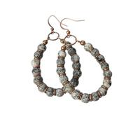 Orecchini unici fatti a mano con pietre naturali eleganti pendenti per persone alla moda