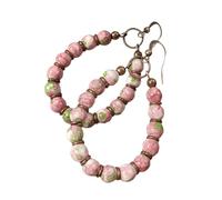 Orecchini unici fatti a mano con pietre naturali eleganti pendenti per persone alla moda