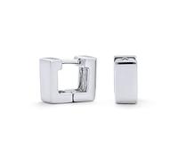 Orecchini Unisex Minimalisti Personalizzati Geometrici A Due Tonalità Con Forma Rotonda E Quadrata Aderenti Al Lobo Per Donne Placcati In Oro 14K E Argento Sterling .925