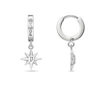 Orecchini unisex Police Stella d'argento - Orecchini a bottone - Acciaio inossidabile - Gioielli - Accessori - Idea regalo
