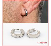 orecchini uomo donna acciaio inox colore argento orecchino da lobo senza nichel