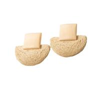 Orecchini ventilati con erba in sisal per studenti, piano consapevole dell'ambiente, delicati dettagli artigianali per gli appassionati di moda, orecchini sottili per tutti i giorni, semicircle, come