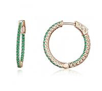 Orecchini verdi rotondi per orecchini a cerchio da donna Women Jewelry Party