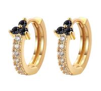 Orecchini versatili con zirconia geometrica: puro rame galvanizzato con oro 14 carati. Un regalo dal design unico per le donne