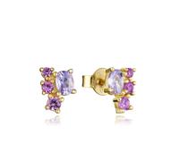 Orecchini Viceroy Fiore Con Zirconi In Argento Con Bagno D'Oro 9129E100-37