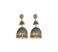 Orecchini vintage con nappe a campana, design retrò intagliato, processo di placcatura elettrolitica in lega, pendolarizzazione giornaliera e accessori data, stile OL alla moda, per le donne