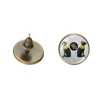 Orecchini vintage con occhio di Horus egiziano Ankh Anubis Terzo Occhio Modello Cupola di Vetro Orecchino Delicato per Uomini Donne Gioielli Regalo Vintage Occhio di Horus Orecchini a perno Egiziano
