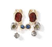 Orecchini vintage di lusso rosso da donna, design classico elegante retrò, gioielli delicati in lega premium, sofisticati ornamenti per l'orecchio quotidiano del partito
