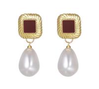 Orecchini vintage di perle di Borgogna Retro Eleganza Adatto per tutti i giorni Ideale per incontri e feste Regalo di compleanno Accessori da donna