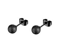 Orecchini vintage, in acciaio inossidabile, argento lucido, 2,5 mm, per uomo, graduazione gioielli, 5MM, Acciaio inossidabile, Nessuna pietra preziosa