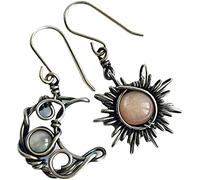 Orecchini vintage Orecchini a goccia con asimmetria per orecchini da donna Orecchini pendenti con ciondolo a forma di sole e luna Orecchio Gioielli Festival Regalo Decorazione per feste Durable proces