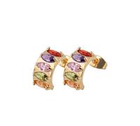Orecchini Vintage Orecchini Orecchini a Chiodo Zirconia Oro Zirconia Cubica a Forma di Foglia 13mm per Donna Nuovo Anno Gioielli, zircone cubique en forme de marquise, Rame, Zirconia cubica