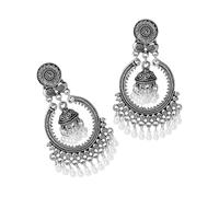 Orecchini Vintage Perle Simulate Nappe Cadute Orecchino Partito E Gioielli Formali Per Le Donne Il Campanello Di Fiore Boemia Sono Adatto, Taglia unica, come descritto