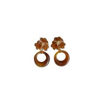 Orecchini vintage stile Maillard eleganti borchie di tono autunnale | Gioielli da donna sofisticati | Versatile per abbigliamento quotidiano, festa e datteri | Regalo per lei