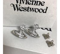 Orecchini Vivienne Westwood traforati Sorada Orb argento con custodia NO SCATOLA