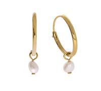 Orecchini Zeeme Pearls in argento 925 placcato oro con perle bianche 3x5 mm