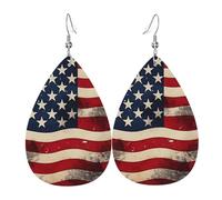 Orecchinis Da Donna Flying The American Flag Leggero Orecchini Donna Confortevoli Waterdrop Di Orecchino Di Cuoio Per Bambina Mamma Vacanze