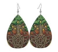 Orecchinis Da Donna Viking Norse Mythology Tree Of Life Leggero Teardrop Orecchini Stampa Ciondolo Orecchio Per Bambina Decorazioni Mamma