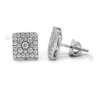 Orecchino a bottone con cuscino per tutti i giorni con diamante simulato....