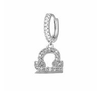 Orecchino A Cerchio Piccolo Segni Zodiacali Costellazione Orecchini Per Donne Ragazze Cubic Zirconia Gioielli Regalo Aretes Ariete Scorpione Leone Oroscopo Orecchino A Goccia,Bilancia,Taglia Unica