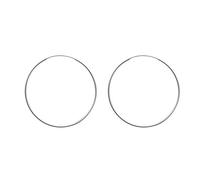 Orecchino a Cerchio Rotondo Grande Diametro 50 mm in Argento Sterling 925 con lucidatura Elevata Personalizzato