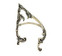 Orecchino a clip a forma di elfo, fatto a mano, gotico, vintage, per Halloween, ragazza, dorato, sinistro, 7,2 x 4,2 cm, 7.2x4.2cm, Plastica, come descrizione