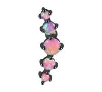 Orecchino a forma di arco per cartilagine dell'orecchio, trago, labret, in acciaio inox, cinque opali, gioielli per il corpo da donna in acciaio inox, Gold, come descritto, come descritto