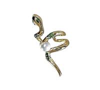 Orecchino a forma di serpente portatile, moderno, ornamento per gli amanti dell'arte e degli eventi culturali, orecchini non forati