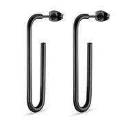 Orecchino a Forma di U in Acciaio Inossidabile con Clip per Carta Orecchini con Geometria Pinna Gioielli minimalisti Orecchini a Cerchio con Spilla di Sicurezza Fashion