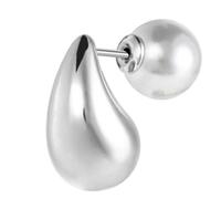 Orecchino a lobo goccia 1,8 cm con chiusura perla