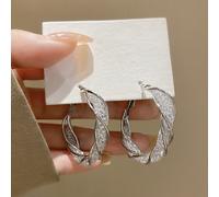 Orecchino ad ago in argento S925 unico stile contemporaneo e bellissimo anello a