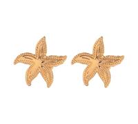 Orecchino alla moda a forma di stella, non forato, adatto per donne giovani che cercano versatilità alla moda, Silver, Metallo