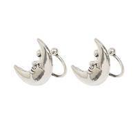 Orecchino alla moda a forma di stella, non forato, adatto per donne giovani che cercano versatilità alla moda, Silver, Metallo
