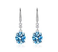Orecchino Cartilage Donna Orecchino Pendente Giallo Zircone Cubico Solitario Ovale Singolo 32,8 X 9 mm per San Valentino Gioielli, Solitaire ovale simple en cuivre de forme ovale, Rame, Zirconia