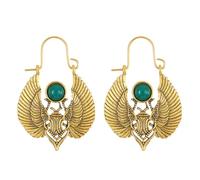 Orecchino color oro/argento da donna tribale zingara, stile tribale zingaro, grandi orecchini con scarabeo, orecchini alla con falena, versatili