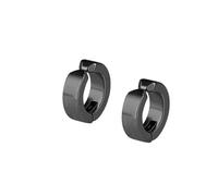 Orecchino da matrimonio, a cerchio nero da donna, in acciaio inossidabile, piccolo 9 x 4 mm, per matrimonio, gioielli, Petit cerceau en acier inoxydable, Acciaio inossidabile, Nessuna pietra preziosa