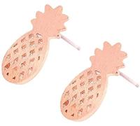 Orecchino di ananas Cartone animato frutta ananas taglio forma orecchini a bottone squisito semplice orecchino da donna, oro rosaMolto bello e pratico.